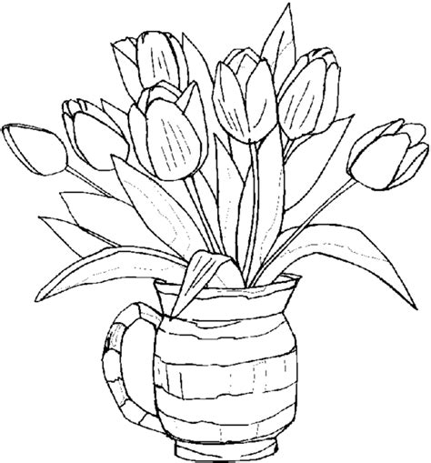printable flower coloring pages clip art library