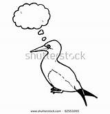 Coloring Clipart Gannet Designlooter Bubble Thought Illustration sketch template