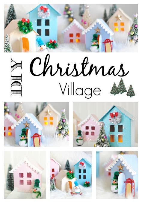 christmas village  printable     town country living