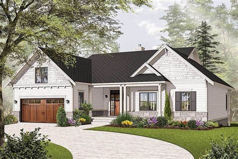 plan dr airy craftsman style ranch ranch house exterior craftsman house plans lake