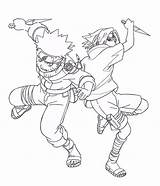 Naruto Coloring Shippuden Pages Kids Print Color sketch template
