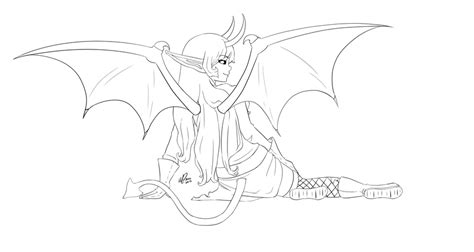 female demon coloring coloring pages