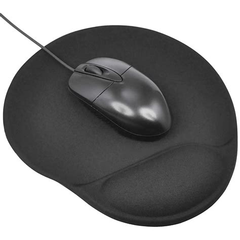 black mouse padmat large  comfort cushion support  mouse pads