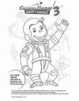 George Curious Coloring Pages Printable Astronaut Christmas Color Getdrawings Activity Kids Activities Print Colorings Getcolorings Choose Board Tweet sketch template