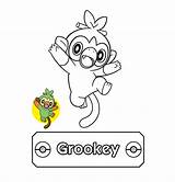 Grookey sketch template