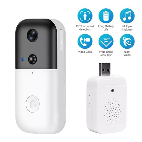 video doorbell camera wireless wifi camera doorbell  chime p ip waterproof home