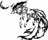 Nine Tailed sketch template