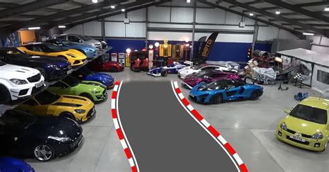barn transform   nurburgring inspired supercar garage