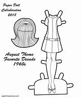Paper Doll August Coloring 1960s Celebrating Collaborative Post Dolls Choose Board Paperthinpersonas sketch template