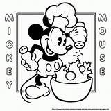 Mickey Coloring Pages Cooking Chef Mouse Kids Disney Printable Bake Sheets Lineart Books Ages Az Colors Color Print Coloringhome Template sketch template