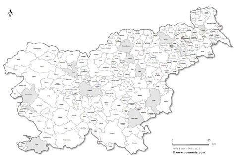 slovenia vector map  municipalities