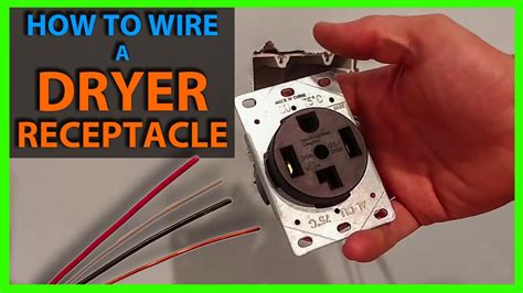 wire  dryer outlet  receptacle materials needed  dryer wiring youtube