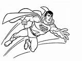 Superman Voando Colorironline Voador Onlinecoloringpages sketch template