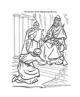 Servant Unmerciful Parable Parables Unforgiving sketch template