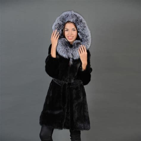 buy 2018 new arrival long real mink fur coat with