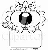 Mascot Dandelion Lion Flower Happy Over Clipart Cartoon Sign Cory Thoman Outlined Coloring Vector 2021 sketch template