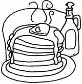 Coloring Pancakes Pages Food Kidprintables Return Main sketch template