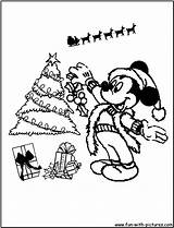 Mickey Mouse Coloring Pages Christmas Santa Disney Printable Baby Colouring Fun Decoration sketch template