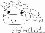 Cow Mewarnai Lucu Hewan Preschoolers Gratis sketch template