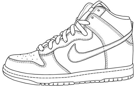 nike shoes coloring  sketch drawing pages coloring pages
