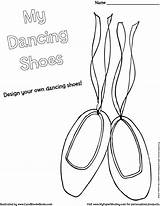 Coloring Shoes Dancing Pages Princess Kids Print Comments sketch template