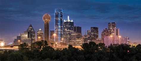 dallas texas skyline  reunion tower panoramic gtt