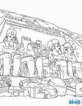 Egyptian Coloring Pages Pyramid Egypt Gods Ancient Simbel Abu Temple Print Color Getdrawings Getcolorings Hellokids Online sketch template