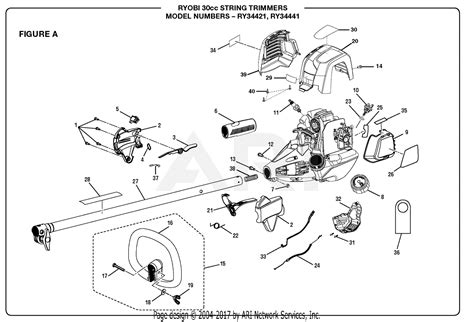 Homelite Ry34441 30cc String Trimmer Parts Diagram For Figure A Hot