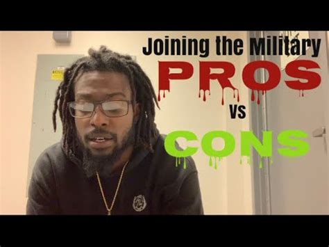 joining  military pros  cons youtube