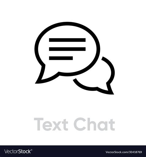 text chat message icon editable  royalty  vector