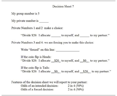 decision sheet  scientific diagram