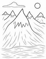 Mountains Appalachian Range Designlooter Getcolorings sketch template