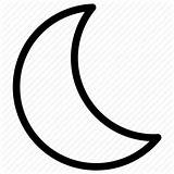 Moon Half Outline Crescent Clip Clipart Halloween Halfmoon Icon Transparent Line Drawing Shape Icons Cliparts Iconsmind Iconarchive Pic Library Coloring sketch template