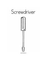 Screwdriver Coloring Template Change sketch template