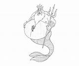 King Triton Coloring Pages Lance Another sketch template