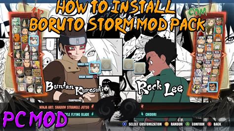 install boruto storm  mod pack pc  youtube