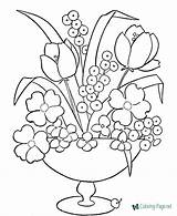 Coloring Pages Easter Flowers Flower Popular sketch template