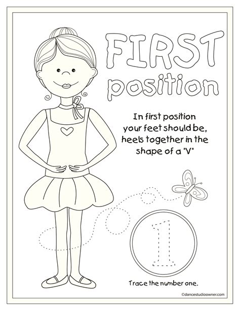 st position coloring page dance coloring pages dance crafts