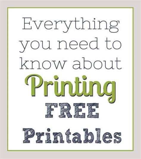 printing creating printables