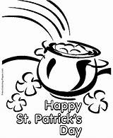 Patrick St Coloring Pages Gold Patricks Happy Saint Pot Sheets Rainbow Color Printables Printable Clipart Crayola Print Easter Printing Help sketch template