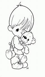 Coloring Pages Precious Moments Bear Sheets Visit Boys Teddy sketch template