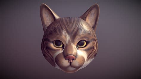 cat head 3d model by emily corey emilycorey [2af6cdc] sketchfab