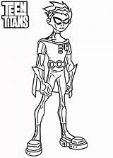 Titans Teen Robin Coloring Pages Printable Raven Print Colouring Cyborg Starfire Beast Boy Color Drawing Anime Characters Colorings Size Cartoon sketch template