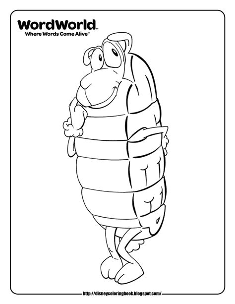 ant wordworld coloring page