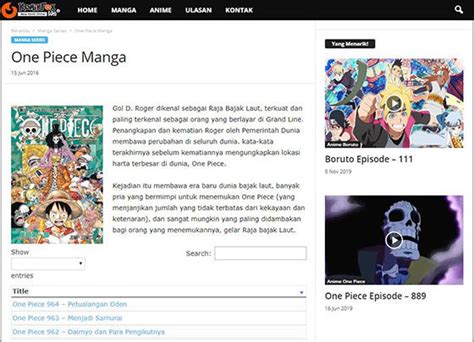 7 Situs Baca Komik One Piece Bahasa Indonesia