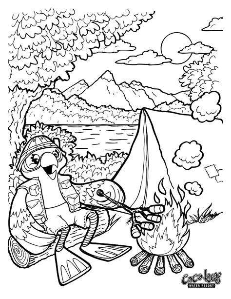 coloring pages camping theme  getcoloringscom  printable