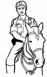 Coloring4free Police Coloring Pages Riding Horse Related Posts sketch template