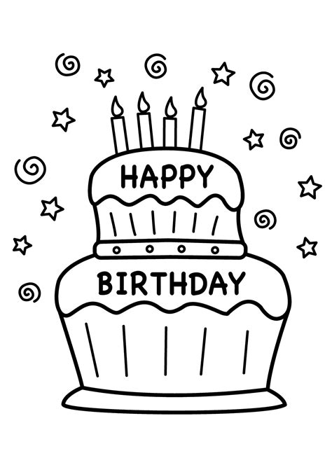 printable birthday card coloring pages  activity