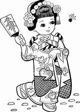 Japonesas Kimono Japoneses Maravilhosas Bonecas Japonesa Kimonos Menina Depois Gueixas Menininhas Garotas Kokeshi Japonaise Japan2 Lindas Pesquisa sketch template