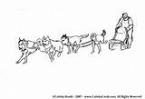 Sled Sledding Husky Iditarod Schlittenhunde Alaskan Tripod Dogsled Colorear Transporte Schlitten Dogsledding Søk sketch template